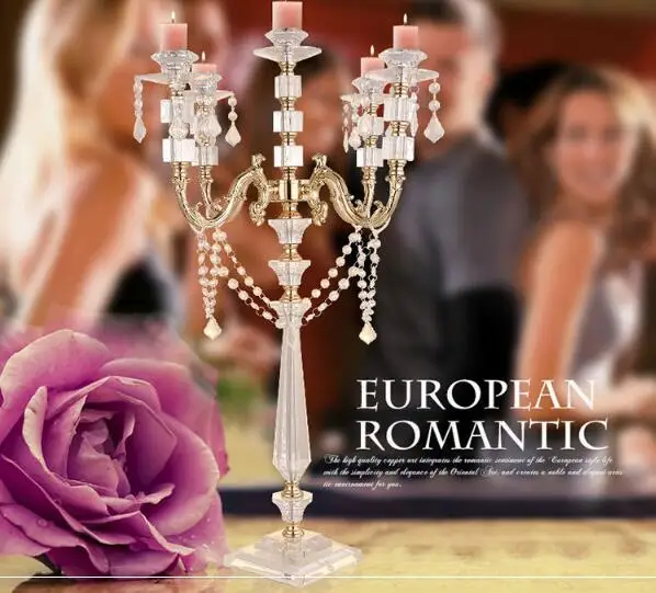 CRYSTAL CANDELABRA CENTERPIECE FOR WEDDING, WEDDING CRYSTAL CANDELABRA