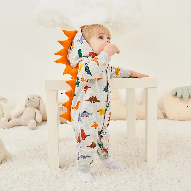 Kids Dinosaur Animal Pajama Onesie Baby Romper Costume Long Sleeve for Boy Girl Winter Autumn Jumpsuit Toddlers Cosplay Outfit