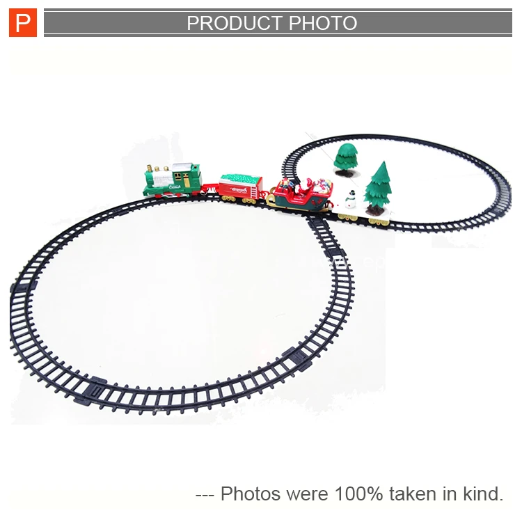 Electric train toy christmas plastic toy train tracks set