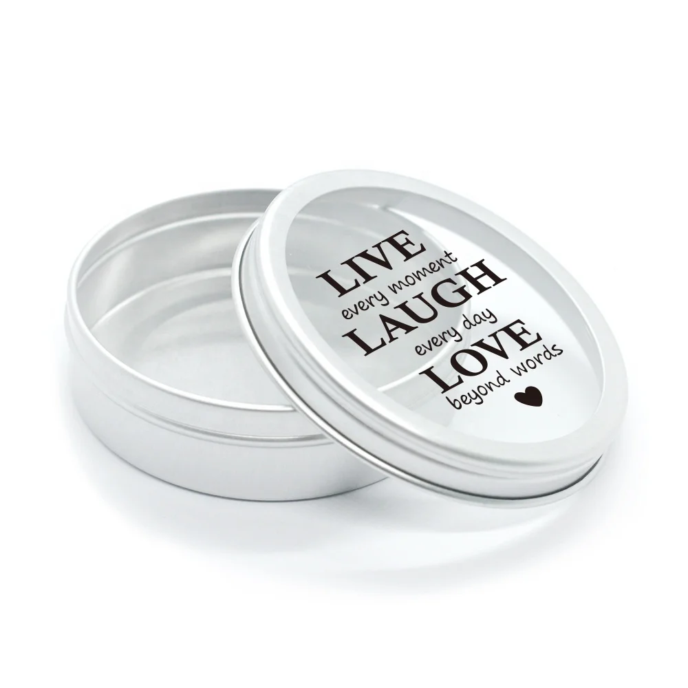 Серебряная алюминиевая коробка для ювелирных изделий, дистрибьютор, маленькая металлическая коробка для хранения, персонализированная круглая коробка с цилиндром на заказ