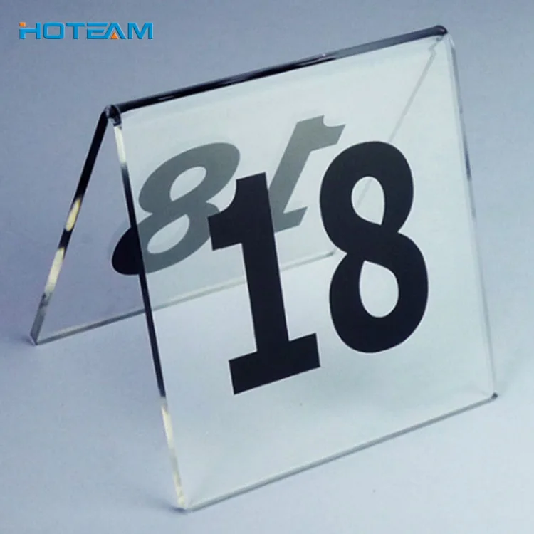 Custom Acrylic Plastic Table Numbers For Restaurant