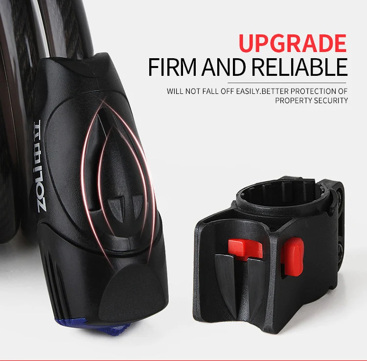 87714 ZOLi Anti-Theft Bicycle Key Lock Wire Chain Bike Lock Motorcycle Steel Lock