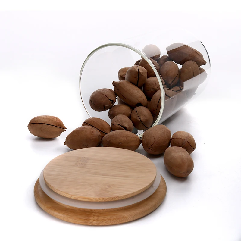 
Wholesale food grade glass storage jar pasta canister jar with bamboo lids for kitchen 
