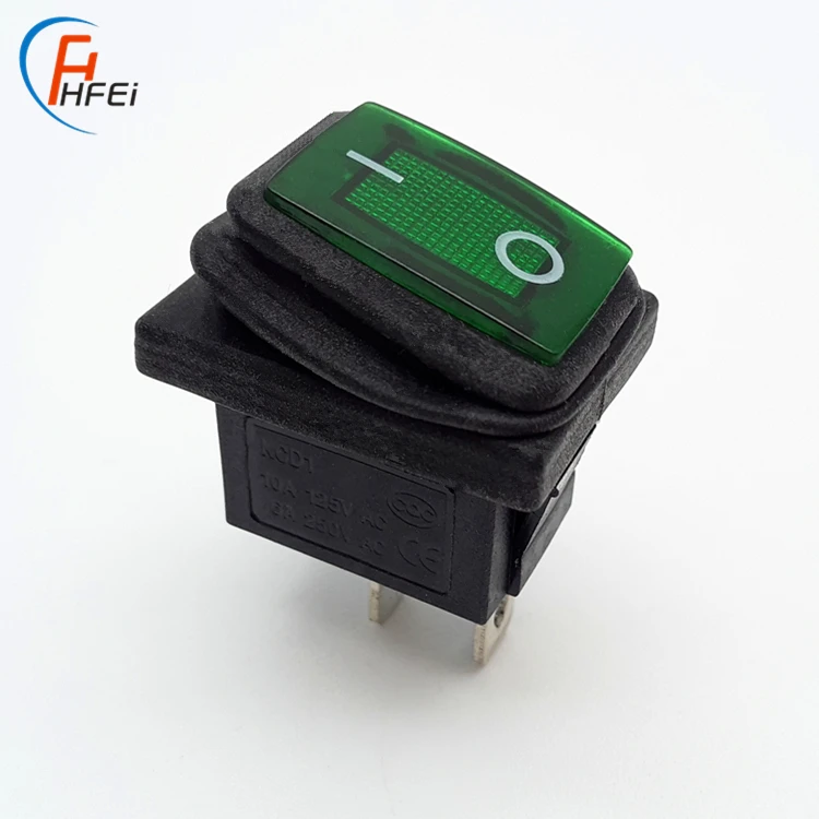 HF-KCD1 marine 12v 250vac 16a t100 55 led lamp waterproof ip68 rocker switch