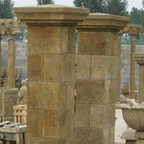 
Hot Selling stone carved pedestal column 