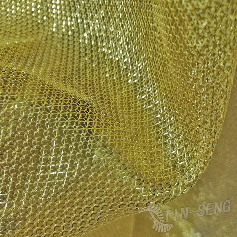 Hot-Sell Glitter Mesh Net in South American , Gold Metallic Lurex Knitting Mesh Fabric for Carnival