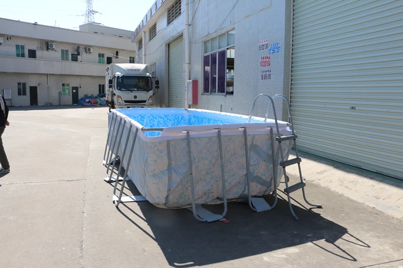 Family adult children swimming pool outdoor fish pond large play pool PVC steel frame swimming pool