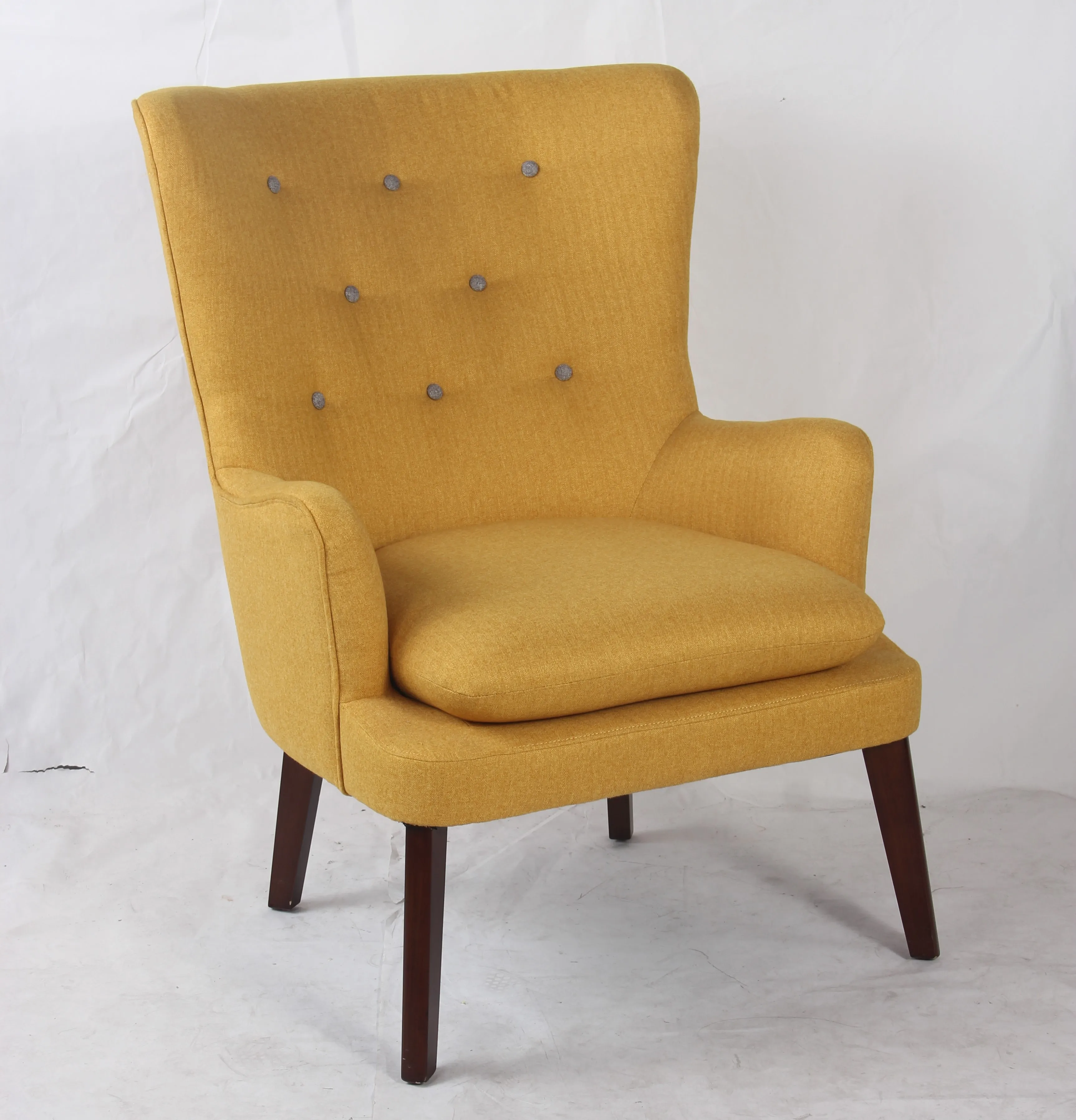  Тканевый стул Wingback домашняя мебель одинарный диван для гостиной с подставкой ног оптовая