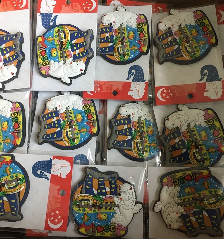 
Best Selling Tourist Souvenir 3D PVC Soft Rubber Refrigerator Magnets For Countries 