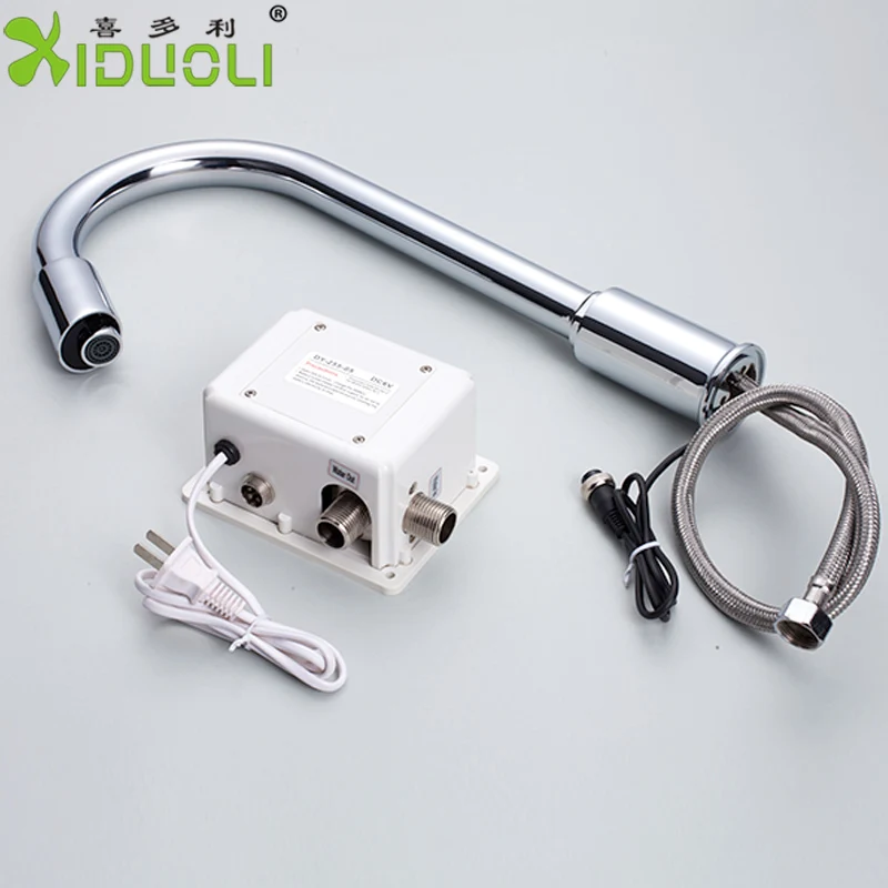 Сантехника электронный инфракрасный смеситель автоматический для раковины в ванной комнате настенный медный сенсорный