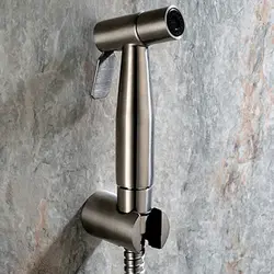 Handheld Bidet Shower Set Toilet Shattaf Sprayer Douche kit Bidet Faucet,Brushed Nickel, 304 Stainless Steel Bidet Spray