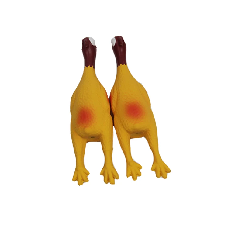 wholesale  toys screaming soft squeaky pet weird rubber chicken for voice dog toy