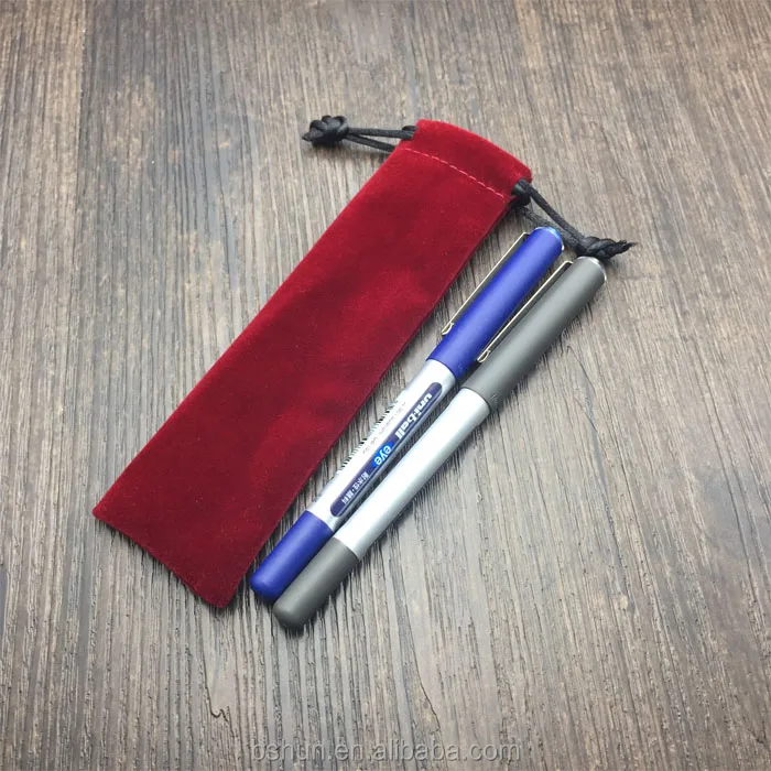 Wholesale Custom Felt Binder Garnet Velvet Smiggle Pencil Pen Pouch