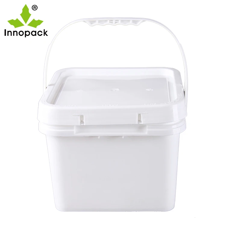2 gallon plastic square bucket pail food grade 8L bucket with lid for packing Paint