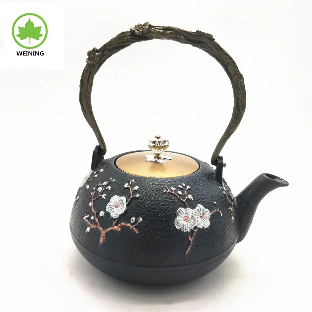 Japanese Cast Iron Teapot Metal Cast Iron Japaneae Teapot With Infuser Enamel Coating Chinese Style For Gift