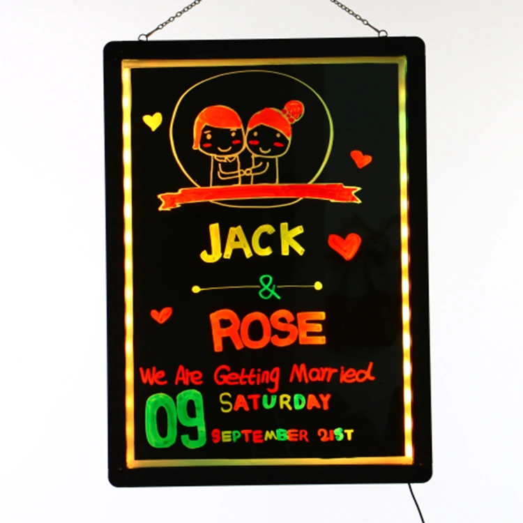 
Best acrylic led electronic advertising bulletin board 