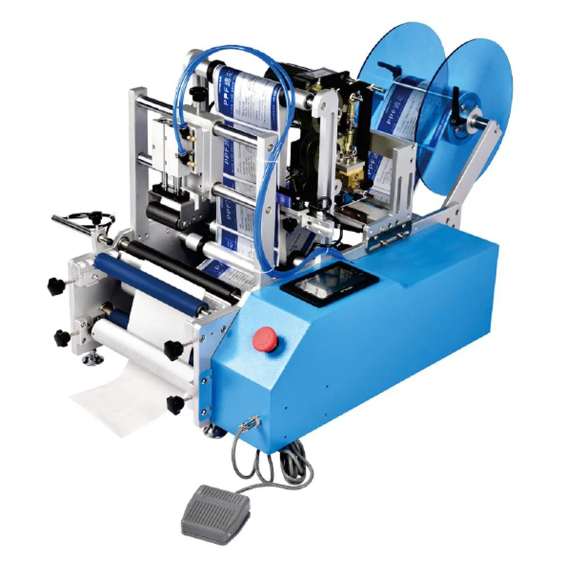 Semi automatic horizontal round bottle labeling machine