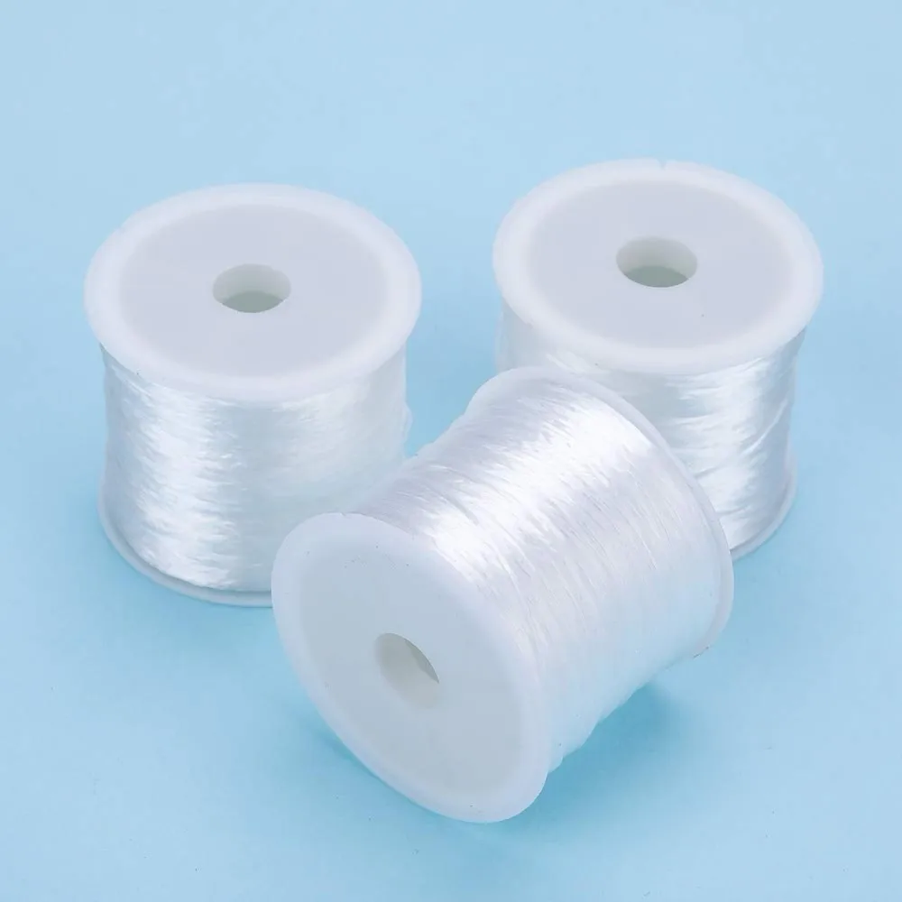 Crystal Thread Fibre Stretch Elastic Clear Cord Jewelry Beading String Fishing Line