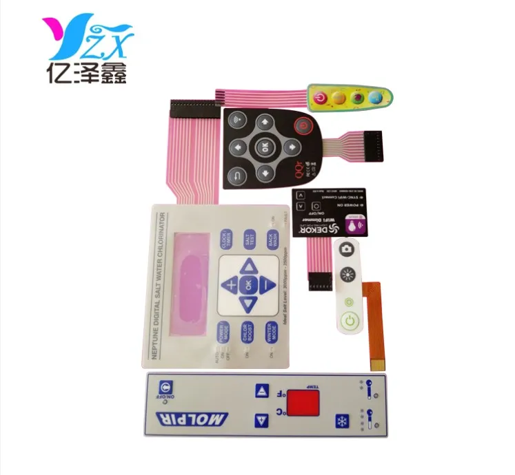 Digital Printing custom  graphic overlay waterproof membrane switch Chinese manufacturer