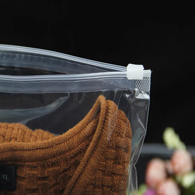 Garment PVC Zipper Bags,T-shirt PVC Slide Bags, Cloth Plastic Zip Lock Bags