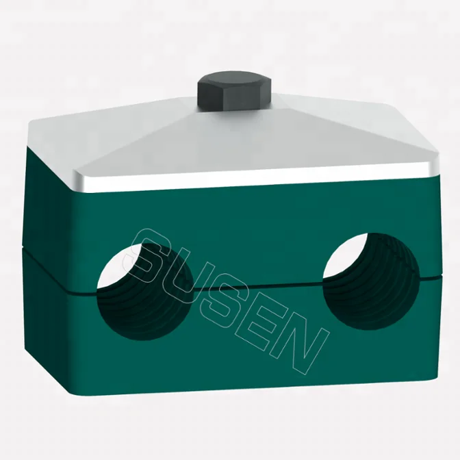 hydraulic Nylon / Plastic insulated pipe clamp/PP twin pipe clamp