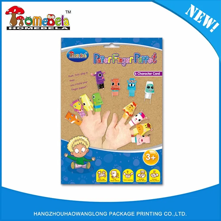 Творческий бумаги набор животных история пальцем кукольный для детей