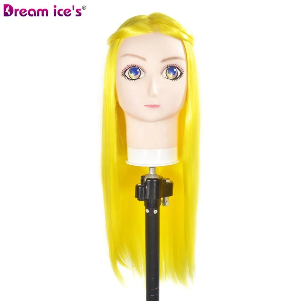 Лидер продаж тренировочная голова из синтетического волокна манекен для косметологических кукол тренировочный укладки волос