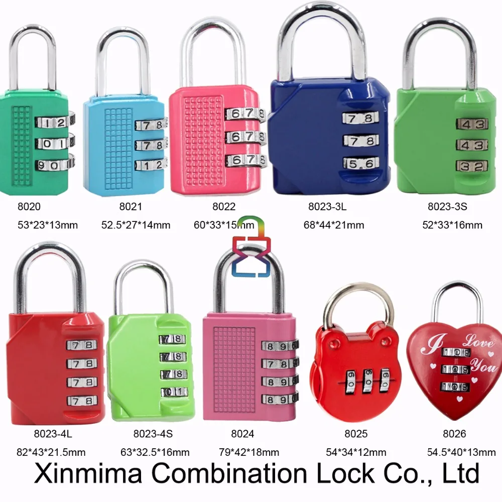 Beautiful bag combination lock 4 digital number lock