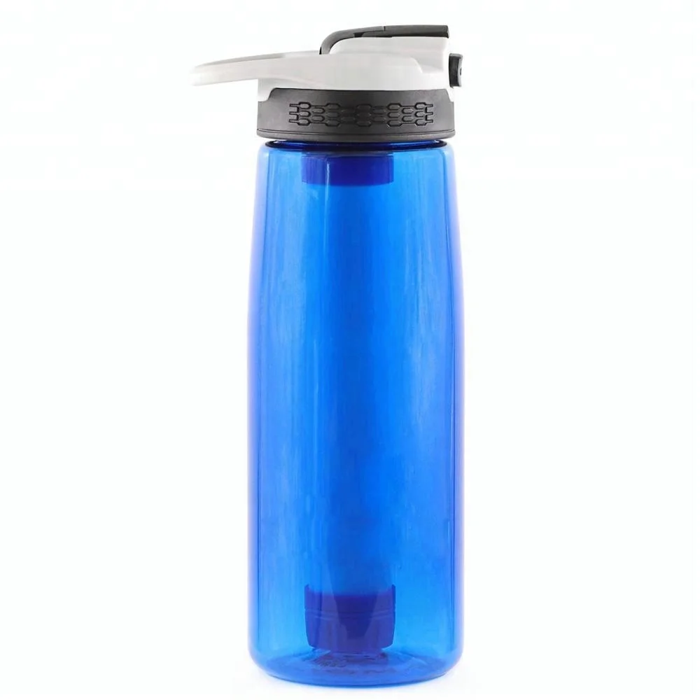  Water Filter Bottle 2-Stage Integrated Personal Straw for Hiking Camping - BPA