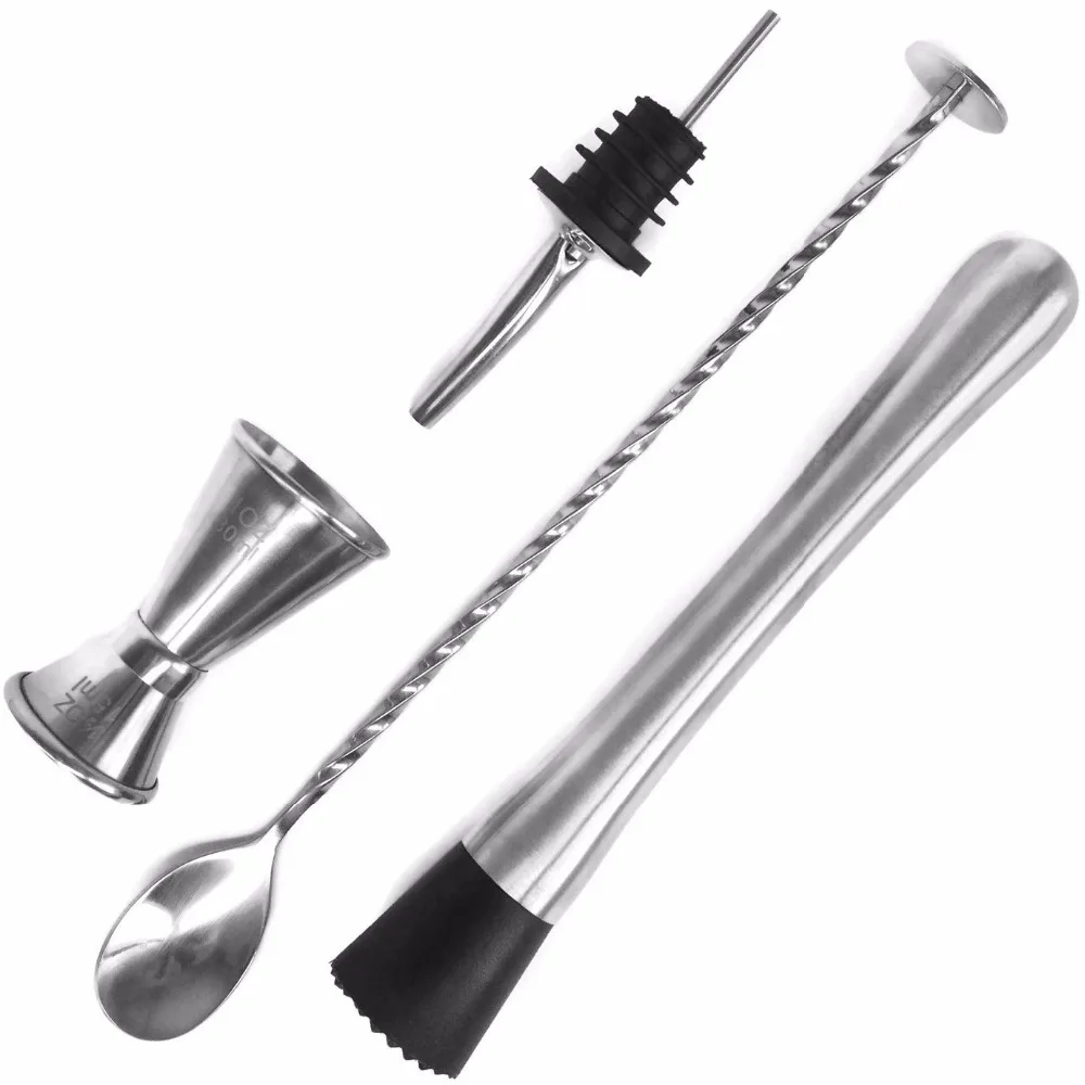Bartender Set 6Pcs Wine Tools Bar Drink Cocktail Mixer Mixing Kit With Instructions