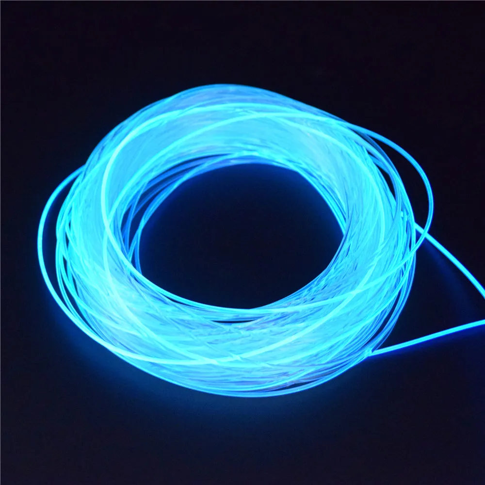 6mm Diameter Plastic Solid Side Glow Fiber Optic Light For Swimming Pool, Floor, Cinema Decoration