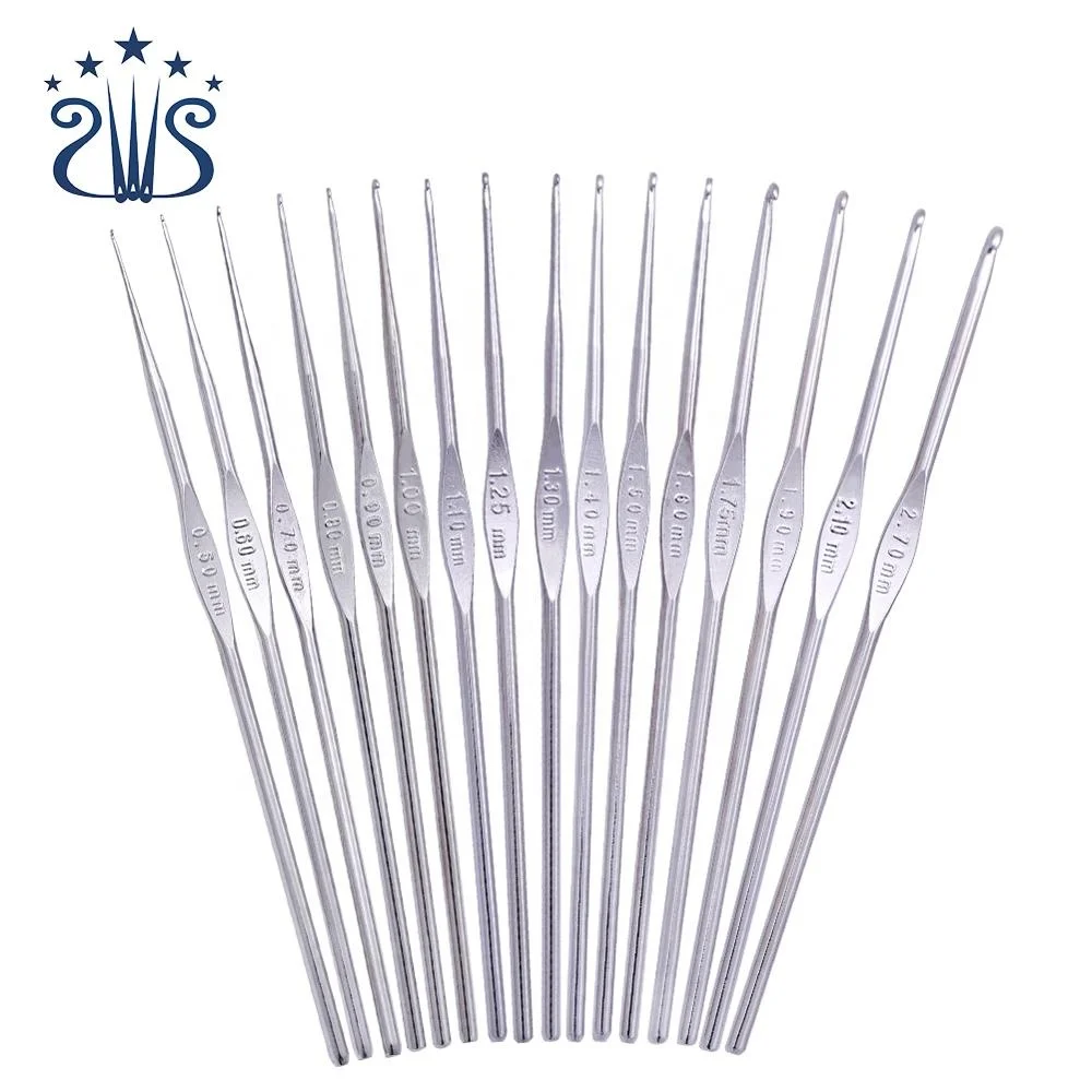 SKC 16PCS 0.5-2.1mm Weave Craft Needle Sweater Knitting Needle Crochet Hook