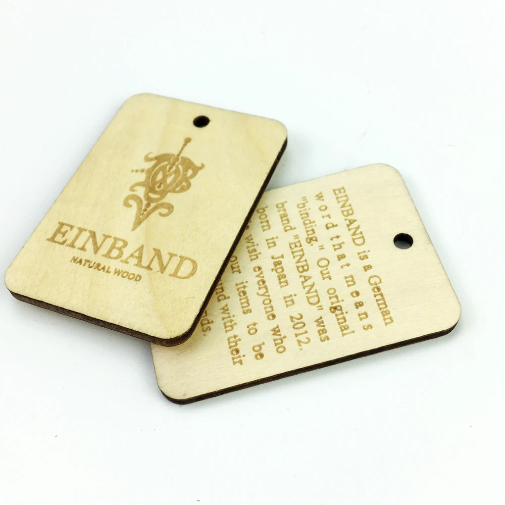 Wooden Hang Tag Wood Key Tags With Engraved Logo