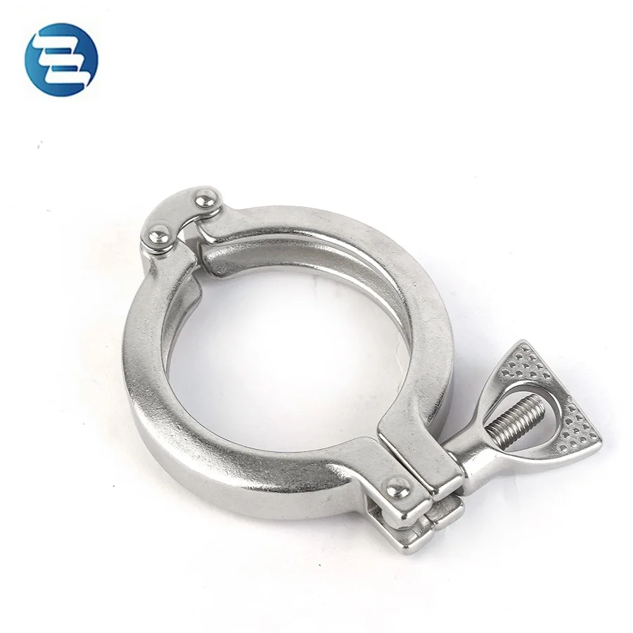 3A DIN Sanitary SS304 Stainless Steel Heavy Duty Double Pin Pipe Ferrule Clamp