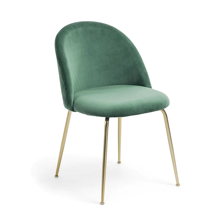 
GUYOU GY-4056 modern velvet living room restaurant dining chair with metal frame 