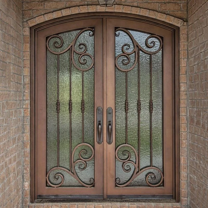 wrought iron security steel doors glass