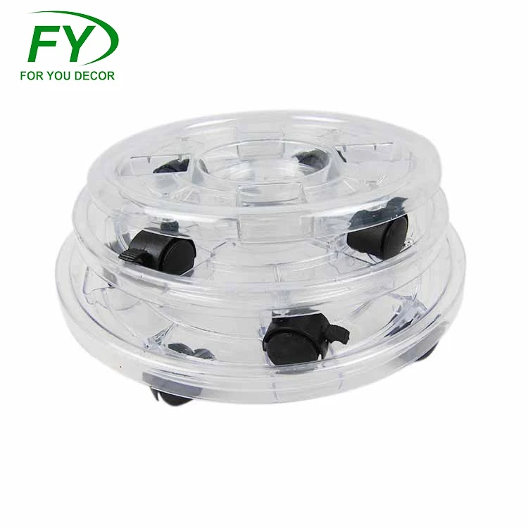 China factory wholesale white color movable plastic PE flower plant pot saucers
