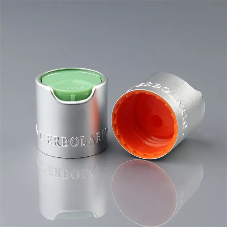 Wholesale Press Cap, plastic Aluminum Cap,24mm plastic aluminium press cap