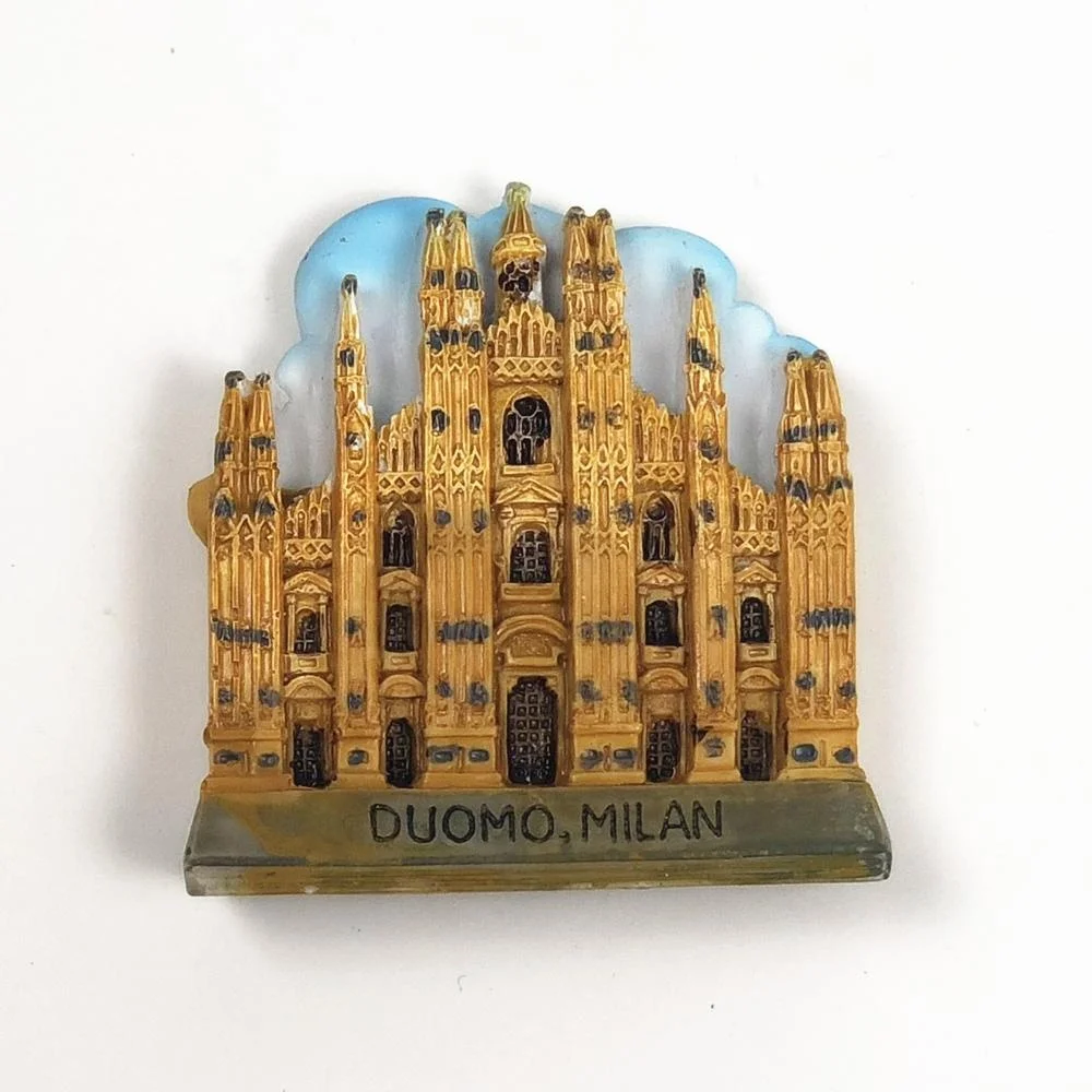 High quality Custom MILAN tourist souvenir resin 3D fridge magnet for promotion