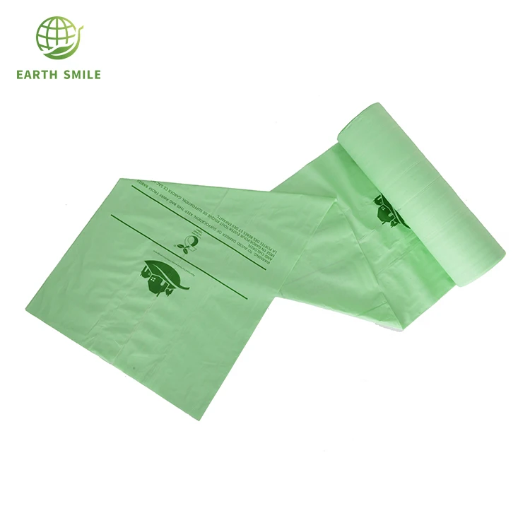 BPI Certified Logo Custom Printed Eco Friendly Black Blue Bio Compostable Bags Antistatic Clear Degradable Trash Bags On Roll