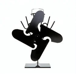 Liank Classic Wood Burning Fireplace 4 Blades Exhaust Ecofan Heat Powered Pellet Stove Top Fan