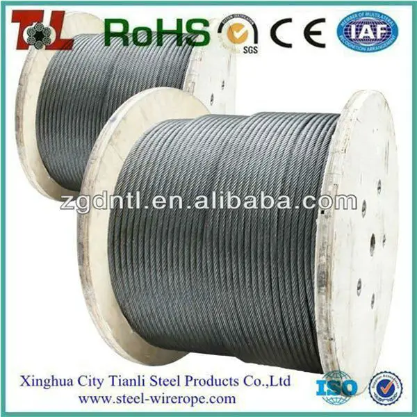 aisi 304 1x19 оцинкованный стальной трос 4mm