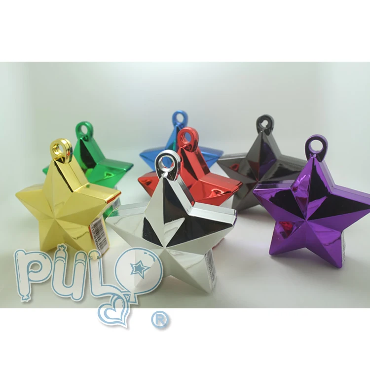 Metallic star shape balloon weights