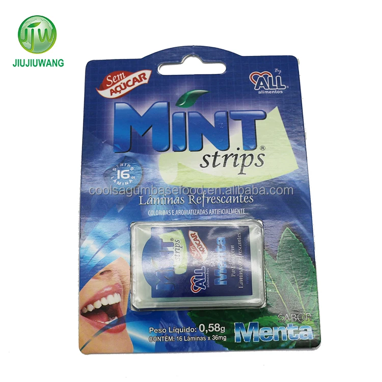 Extra strong cool mints sugar free breath care strips