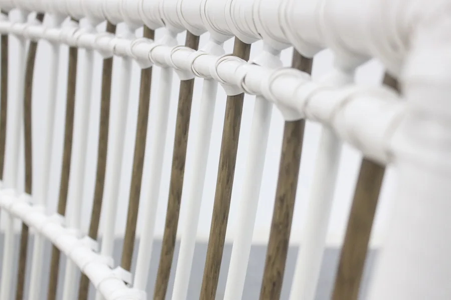 Outdoor patio luxury rattan high back big round sun bed