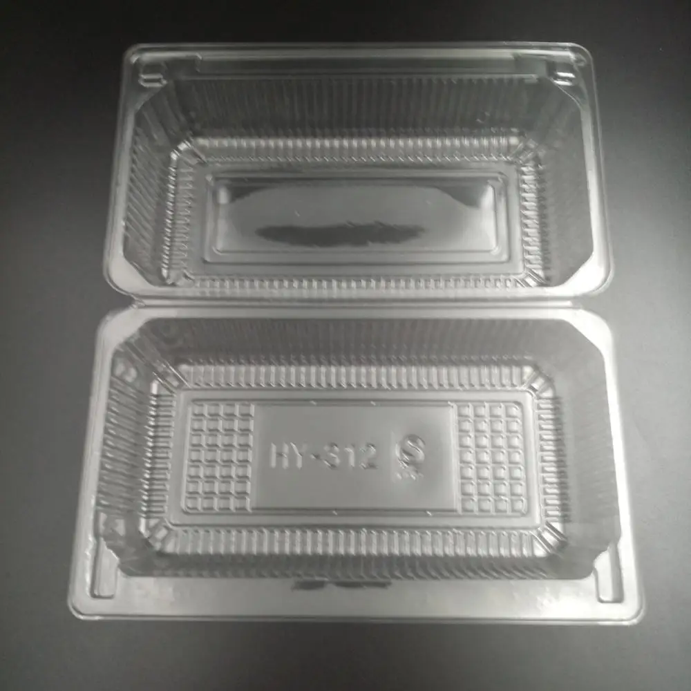 
high quality rectangular transparent cake plastic box for food container 