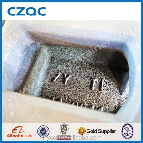 Cargo container two main holes corner castings