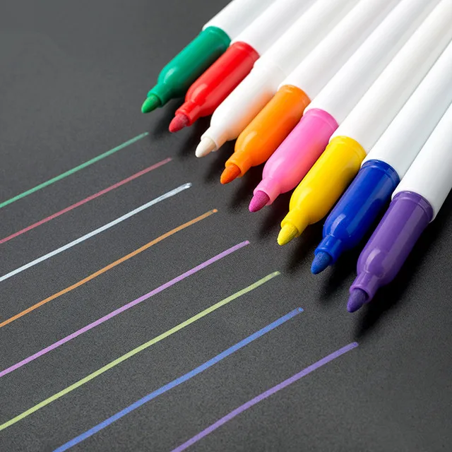 Wholesale Custom Non-toxic Round Toe Liquid Chalk Marker Assorted 8 Colors Chalk Markers for Blackboard Chalk Pen