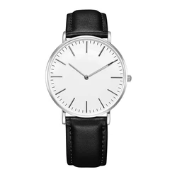 Custom logo Wholesale Japan Movement Minimalist Wrist Watch Leather Wristwatches