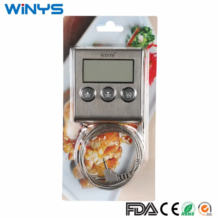 Kitchen food oven high temperature baking timer macaron barbecue probe type BBQ barbecue thermometer